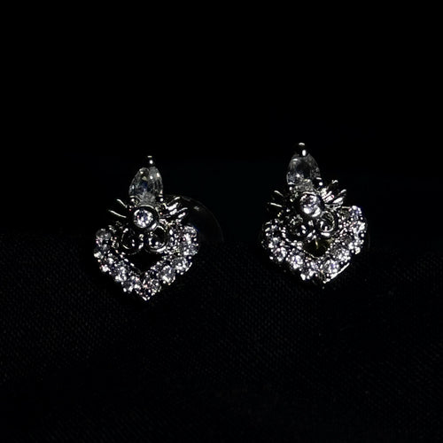 Crystal Silver Stud Earrings