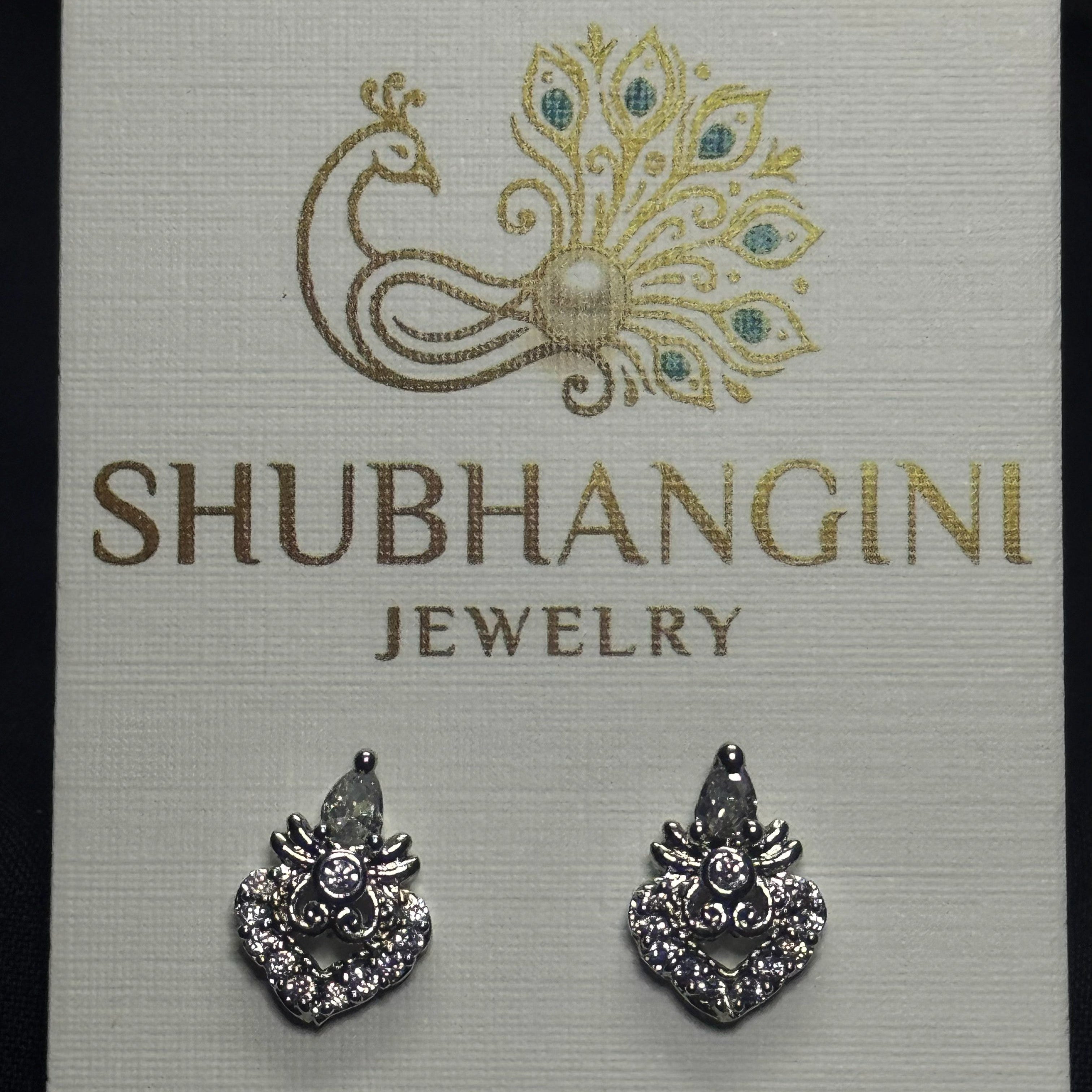 Crystal Silver Stud Earrings