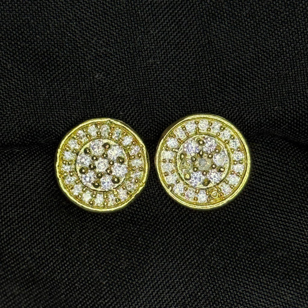 Round Cluster Stud Earrings
