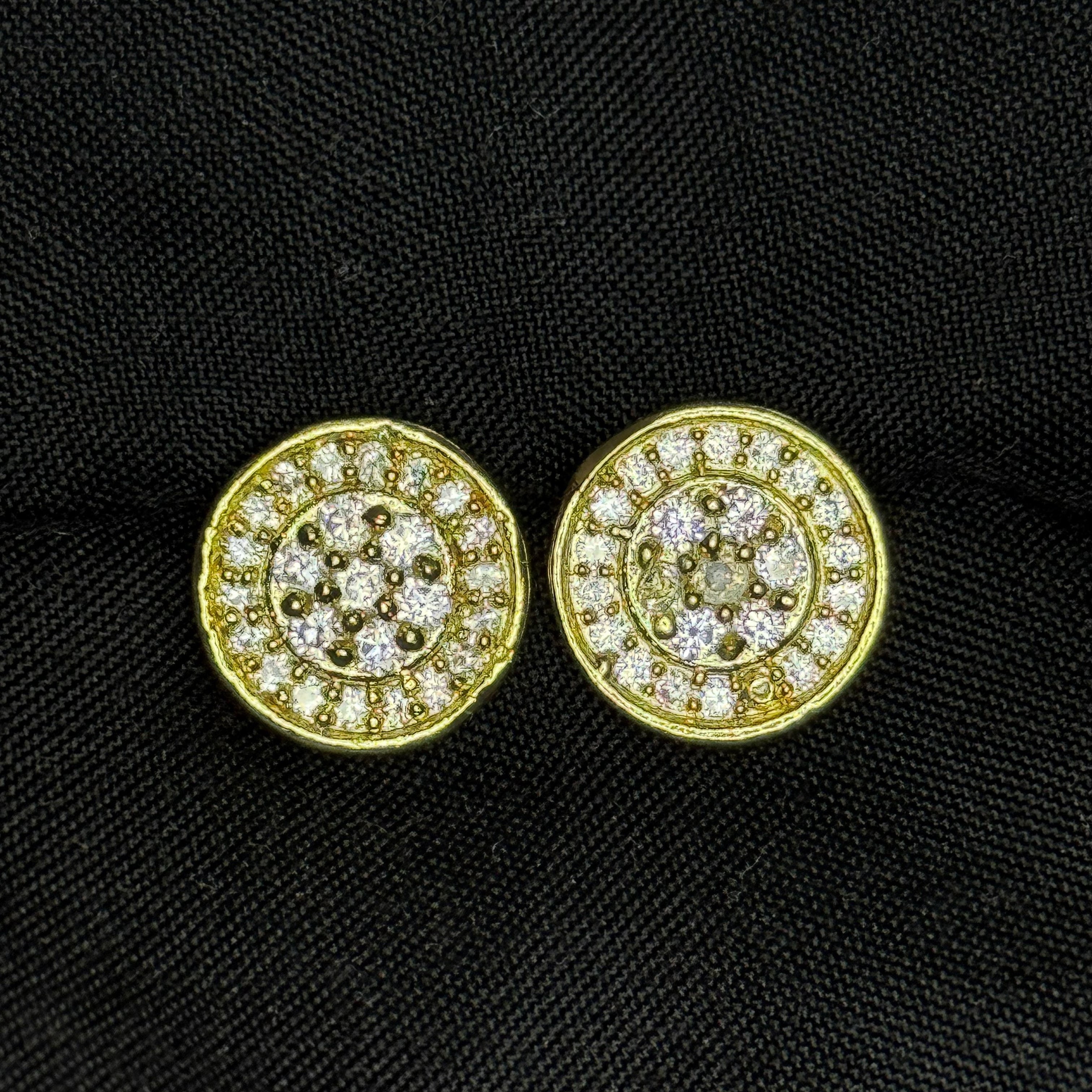Round Cluster Stud Earrings