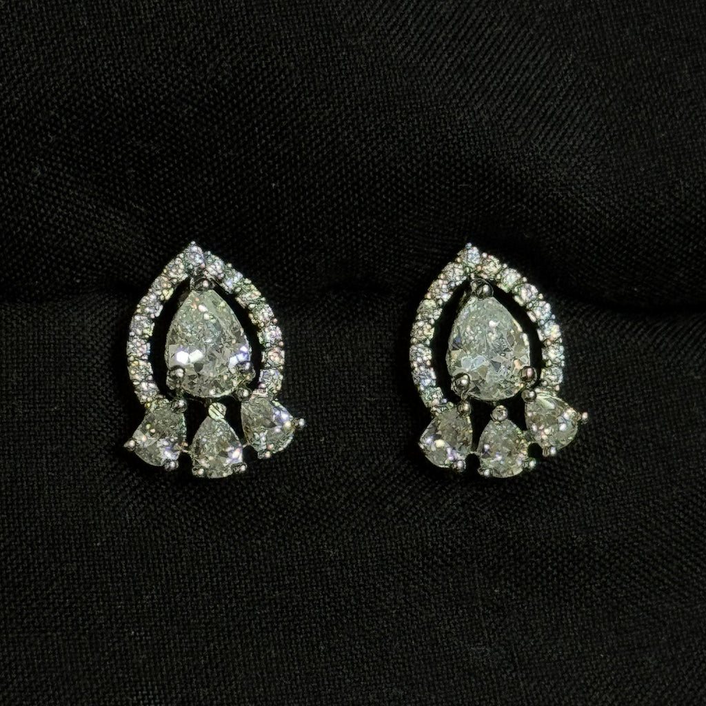 Tear Drop Chandelier Stud Earrings
