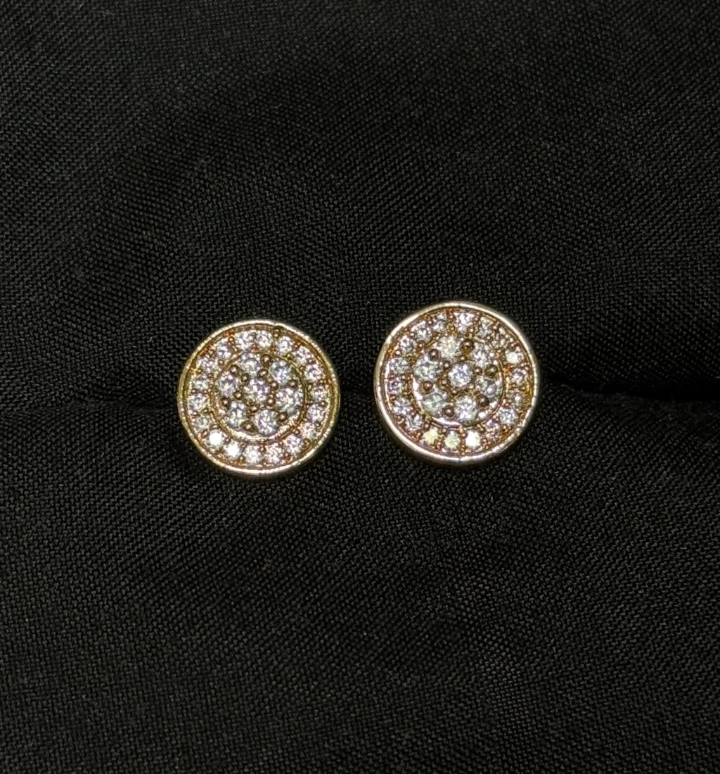 Round Cluster Stud Earrings