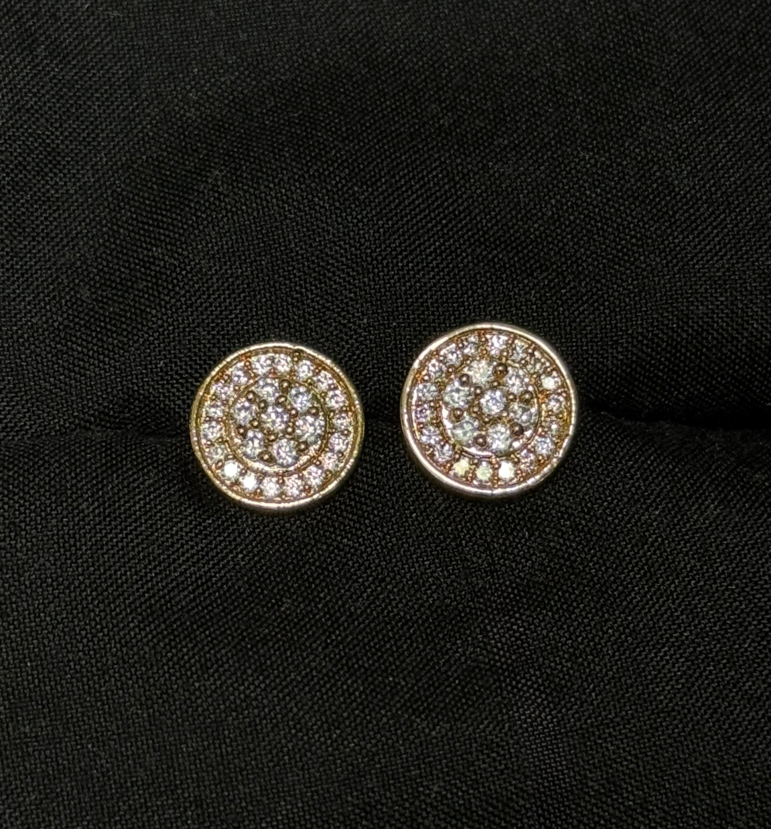Round Cluster Stud Earrings