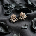 Diamond-shaped Cluster Stud Earrings