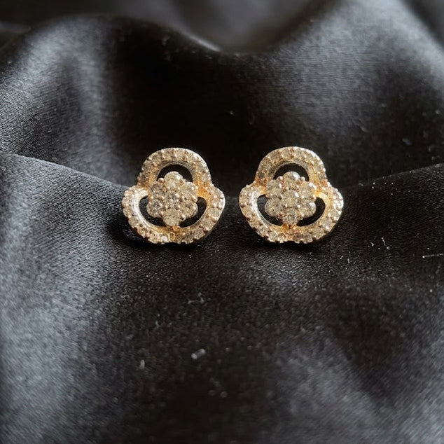 Floral Open Stud Earrings