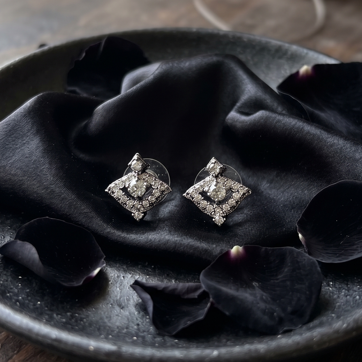 Silver Kite Stud Earrings