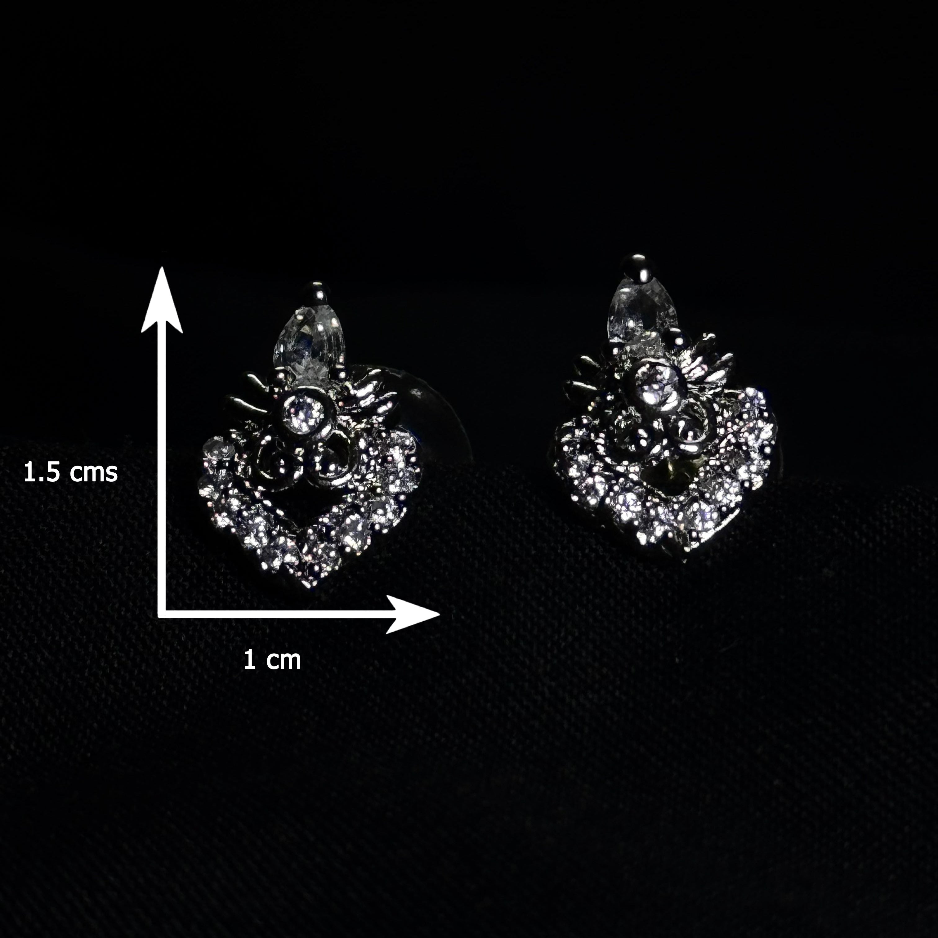 Crystal Silver Stud Earrings